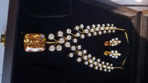 25 plata amarillo y redondo Moissanite chapado en oro collar hermoso cojín collar Moissanite collar con pendientes - Product Image 6