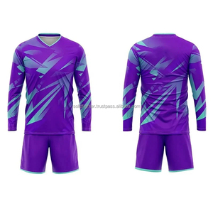 Camiseta de Fútbol Personalizada al por Mayor de Alta Calidad, Transpirable, de Secado Rápido, Unisex, Manga Larga, Poliéster, con Nombre del Equipo - Product Image 3