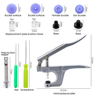 270 set T5 plastique résine bouton pression bouton tissu bouton presse Machine outil de couture