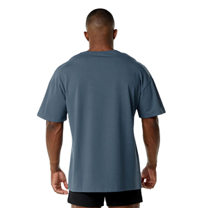 T-shirt décontracté en polyester/coton à manches longues et à épaules tombantes, poids lourd, coupe ajustée, personnalisé, de haute qualité, à séchage rapide, écologique, unisexe - Product Image 2