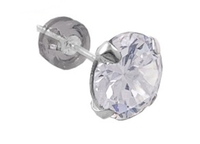 Juego de 6 Pares de Aretes Minimalistas con Circonita Cúbica de Corte Princesa de 3 mm, Poste de Plata de Ley 925, Hipoalergénicos, Joyería para Regalo