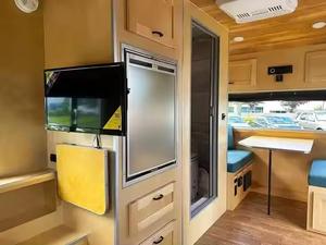 Remorque de camping-car en forme de larme de luxe personnalisée pour véhicule avec panneaux solaires et meubles, voyage tout-terrain, charge utile de 350 kg - Product Image 4