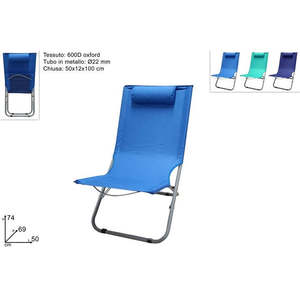 Sedie da Spiaggia Pieghevoli in Oxford 600D, 3 Colori, Comode per Parco, Campeggio, Pesca - Product Image 1