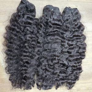 Paquetes de Cabello Natural de Alta Calidad, 100% Cabello Humano Virgen Indio Remy Doble Trama, Color Negro, Ondulado, Sin Procesar, Venta al Por Mayor - Product Image 2