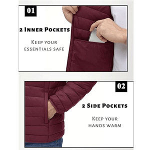 Chaqueta Acolchada Premium para Hombre, Ligera y Aislante para Viajes de Invierno al Aire Libre y Uso Diario - Product Image 5