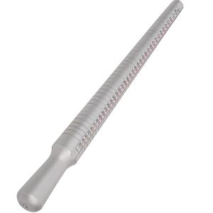 Outil de mesure de taille de bague, tailles de bague américaines et européennes, bâton de mesure de doigt en aluminium à rainures, mesureur de taille de bijoutier, tailles 1-15, 41-76 - Product Image 1