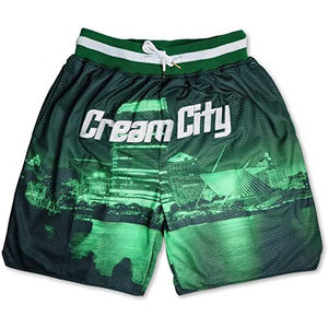 Mash pantalones cortos de gimnasio de malla de poliéster de alta calidad para hombre, estilo de lino informal clásico de verano, colores naturales, decoración de patrón sólido - Product Image 1