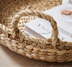 Rectangular Trays with Handle | Rattan Serving Tray, Handwoven Food Tray for Home Hotel Restaurant Villas Feature Eco-friendly - Product Image 5