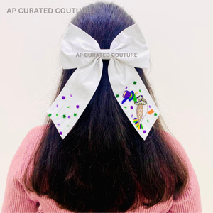 Mardi Gras, nueva colección, lazo de cola de cocodrilo hecho a mano, aspecto relajante, lazo indio hecho a mano con cuentas, estilo de tendencia 2025 - Product Image 3