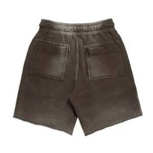 Nouvelle Arrivée Shorts Décontractés Personnalisés pour Hommes 100% Coton Haute Qualité Coupe Courte Délavé à l'Acide Respirant Séchage Rapide Taille Élastique - Product Image 2