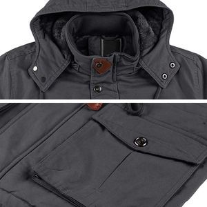 Veste universitaire de haute qualité pour hommes printemps multi-poches col montant avant moto élégant respirant coupe-vent imperméable - Product Image 3
