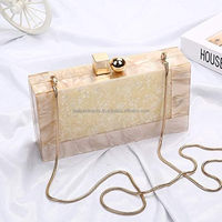 AALIYAN IMPEX Bolso de Mano Tipo Clutch de Resina con Diseño de Arte Folclórico Europeo para Mujer, Decoración y Regalo para Bodas, Modelo AI-R-C-30