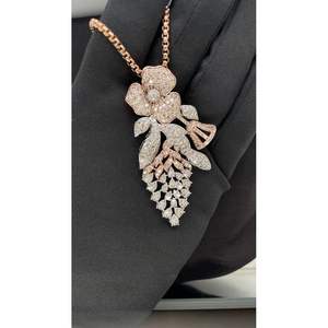 Pendientes de Diamantes Naturales de 14Kt de Diseño, para Fiestas, con Diamantes Reales - Product Image 2