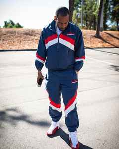 Logo personnalisé Nylon Coupe-Vent Survêtement Joggers Pantalon Respirant Veste Deux Pièces Coupe-Vent Ensemble Survêtements pour Hommes - Product Image 2