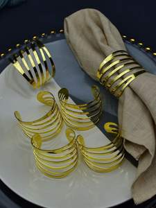 Porte-serviette rond couleur or Napkeen du marché indien - Product Image 2