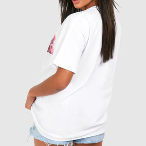 T-shirt pour femmes sur mesure avec tissu de haute qualité OEM vente en gros logo personnalisé de la saison estivale - Product Image 2