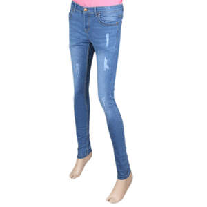 Pantalon en jean pour femme - Bleu - Product Image 2