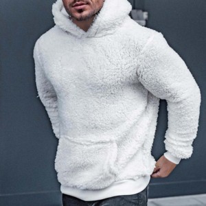 Sudadera con Capucha Térmica Extra Grande, 100% Algodón, Forro Polar Grueso de Sherpa, Cálida para Invierno, Deportiva, para Entrenamiento - Product Image 1