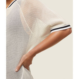 Maillot de football unisexe en maille, logo personnalisé, manches courtes, vêtements de sport streetwear tendance pour l'été et le printemps, directement de l'usine - Product Image 5