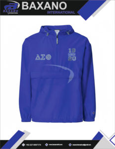 เสื้อแจ็คเก็ตสตรีชมรมเดลต้า ซิกมา ทีต้า ลายตัวอักษรกรีก 1920 SOROR เสื้อพูลโอเวอร์สีน้ำเงินรอยัล เสื้อกันลม ซีต้า โซโล ปักลาย สตรีทแวร์ DST - Product Image 4