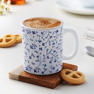 Taza de cerámica azul Juego de servidor de ensalada de madera y resina más vendidos y utensilios Artículos hechos a mano - Product Image 4