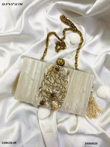 Best Arrival2024 Fashion Women Clutch in Multi Color Resin Art Mop Royal Look Design Epoxy Ladies Bag Box Purse Handmade Classic - Product Image 6