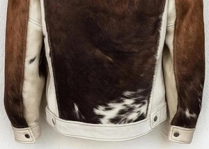 Veste de cheveux de vache en cuir pour hommes 2025 Veste d'hiver respirante et élégante en cuir de vache - Product Image 4