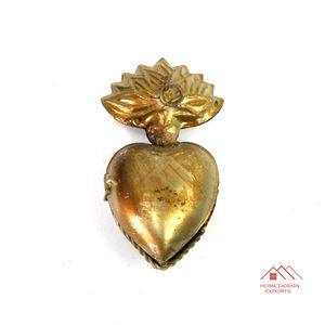 Cœur sacré en laiton massif, artisanat en métal, rangement pour bijoux, cœur en laiton - Product Image 6