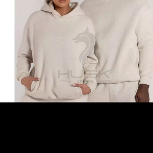 Conjunto de pantalones de dos piezas deportivos de lana de invierno unisex, trajes de jogging de patrón sólido, chándales al por mayor para hombres y mujeres - Product Image 6