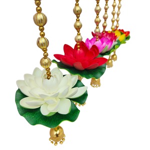 Cuentas hechas a mano colgantes de loto con Loto indio Diwali Floral decoración del hogar inauguración de la casa colgante decorativo decoración estética de la habitación - Product Image 1