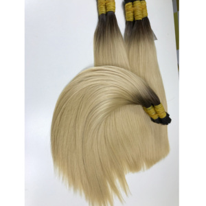 Color dorado, color claro europeo, mechones de pelo Remy vietnamita a granel, Color personalizable, 100% extensiones naturales de gran calidad - Product Image 5