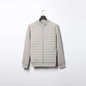 Autumn Winter <b>Lightweight</b> Knitted Cotton Stand Collar Puffer <b>Jacket</b> <b>for</b> <b>Men</b> European American Style Stitching Quilted Design - Product Image 2