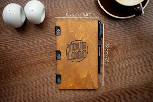 ที่ใส่ใบเสร็จสำหรับร้านอาหารทำจากหนังแบบปรับแต่งได้ฝาปิดเมนูค็อกเทลทนทานเครื่องดื่มอาหาร - Product Image 6