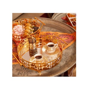 Bandeja de almacenamiento creativa para Eid-Al-Fitr Ramadan Bandejas para servir Juego de 2 bandejas para servir comida en forma de luna y estrella de hierro a bajo precio - Product Image 3