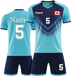 2024 conjuntos de uniformes de fútbol de poliéster 100% de alta calidad personalizados, kits de fútbol ligeros de secado rápido, logotipo bordado, estilo de traje completo - Product Image 6