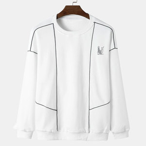 เสื้อสเวตเชิ้ตผู้ชายผ้าฝ้ายแท้ 100% พิมพ์โลโก้ตามสั่ง สวมใส่สบายสำหรับฤดูหนาว ขนาดตามสั่ง ระบายอากาศได้ดี แห้งเร็ว คุณภาพสูง ขายดี - Product Image 1