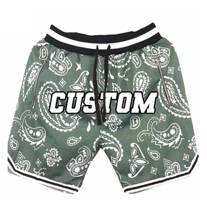 Shorts en maille pour homme, style streetwear, respirants, séchage rapide, avec cordon de serrage, personnalisables, best-seller 2023 - Product Image 3