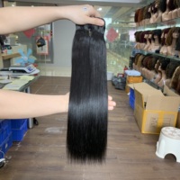 Gran Oferta: Cabello Humano Virgen Super Double Drawn Liso Natural, Paquetes Funmi, Negro Natural, 18-32 Pulgadas, En Stock