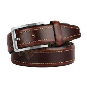 Ceinture en cuir pleine fleur de qualité supérieure ZARYOUN IMPEX ZI-1405 pour hommes, boucle en alliage durable, largeur 1,5/1,75 pouces, style décontracté - Product Image 1