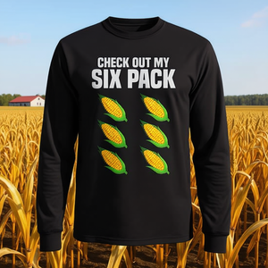 T-shirt à manches longues pour homme, motif maïs et épis de maïs, produit promotionnel pour agriculteurs et l'agriculture - Product Image 3