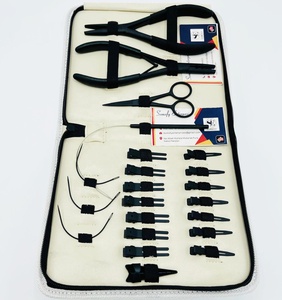 Professional Microlink Hair Extension Toolkit Complete <b>Set</b> for Expert Application Stainless Steel Includes Tape-in Press <b>Pliers</b> - Product Image 4