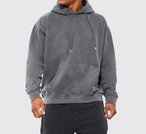 Pulls à capuche de qualité supérieure pour hommes, confortables et réglables, de couleur unie, taille normale, en coton biologique - Product Image 4