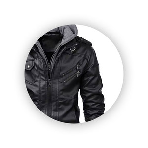 Veste de moto en cuir respirant à col montant de qualité supérieure, écologique, imperméable, conception personnalisée pour l'hiver en plein air - Product Image 4