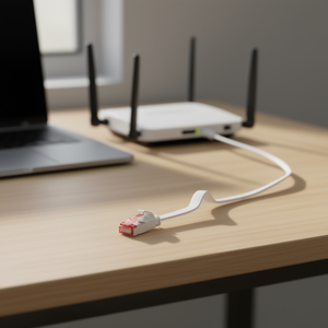 Cable de Conexión Plano U/FTP Blanco CAT 6 de 0.25m - Product Image 3