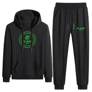 Conjuntos de gimnasio de invierno para hombre 2025, chándal informal ecológico de gran tamaño con manga larga transpirable a prueba de viento, Color sólido, talla XL - Product Image 4
