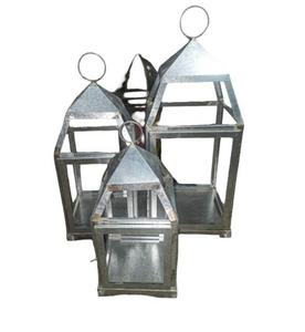 Juego de faroles colgantes de hierro de alta calidad de 3 piezas con acabado pulido para decoración del hogar farolillos colgantes de Metal - Product Image 5