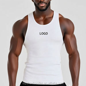 Débardeur en coton/polyester 180 g/m² sans manches surdimensionné respirant décontracté vêtements de rue tricot uni impression personnalisée - Product Image 4