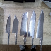 Lames vierges de couteaux de chef japonais OEM en acier Damas VG10 haute dureté – Kits de lames vierges Kiritsuke Santoku DIY haut de gamme pour cuisine
