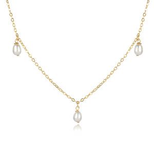 Dainty Pearl Design Handcrafted Charm <b>Necklace</b> Engagement Wedding Party Turkish <b>Handmade</b> 925 Sterling <b>Silver</b> Jewelry - Product Image 4