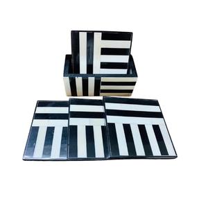 Tasse de sous-verre de luxe avec incrustation d'os véritable et forme carrée pour ustensiles de cuisine - Product Image 6